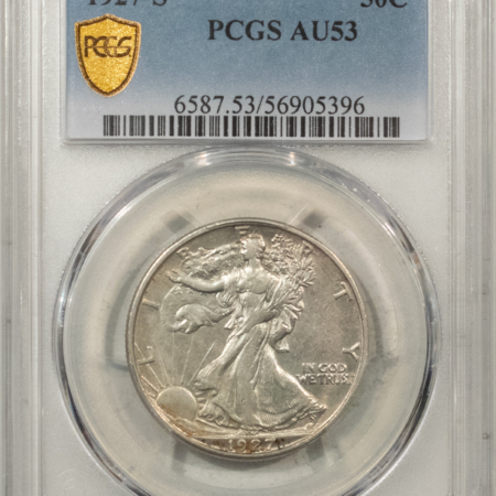 New Certified Coins 1927-S WALKING LIBERTY HALF DOLLAR – PCGS AU-53, FLASHY & TOUGH!