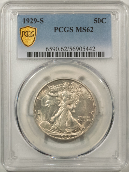 New Certified Coins 1929-S WALKING LIBERTY HALF DOLLAR – PCGS MS-62
