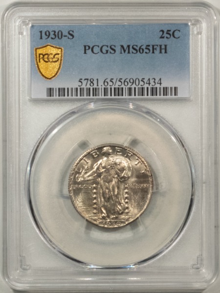 New Certified Coins 1930-S STANDING LIBERTY QUARTER – PCGS MS-65 FH, FRESH GEM!