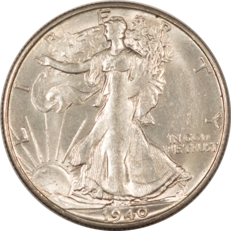 New Store Items 1940-S WALKING LIBERTY HALF DOLLAR – TECHNICALLY UNCIRCULATED BUT POORLY STRUCK!