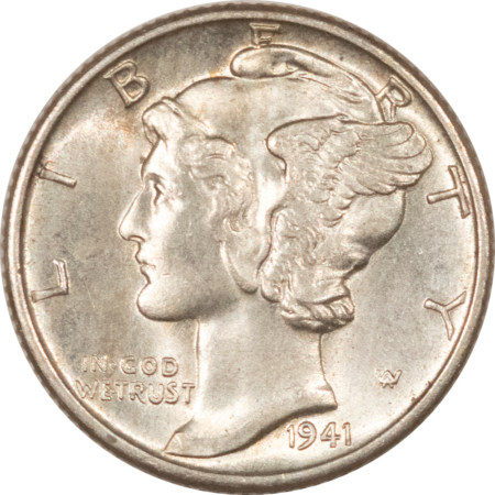 Mercury Dimes 1941 MERCURY DIME – FRESH BRILLIANT UNCIRCULATED, FULL BANDS!