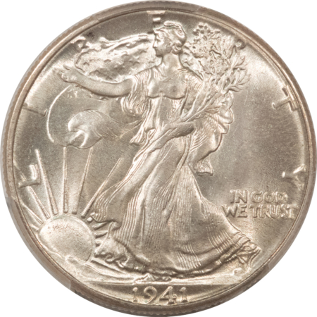 New Certified Coins 1941 WALKING LIBERTY HALF DOLLAR – PCGS MS-67