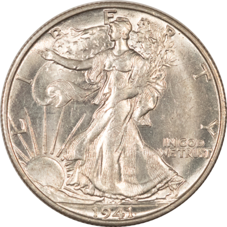 New Store Items 1941-S LIBERTY WALKING HALF DOLLAR – UNCIRCULATED, CLAIMS TO CHOICE!