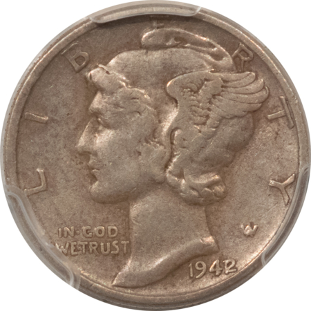 Mercury Dimes 1942/1 MERCURY DIME – PCGS VF-35, KEY-DATE, NICE ORIGINAL!