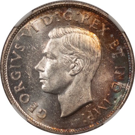 New Certified Coins CANADA 1943 FIFTY CENTS KM-36 – NGC MS-63, CHOICE & REALLY PRETTY!