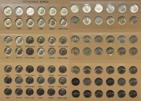 New Store Items 1946-2019 238 COIN ROOSEVELT DIME COMPLETE SET PROOFS/SILVER PROOFS, 96W, DANSCO