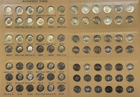 New Store Items 1946-2019 238 COIN ROOSEVELT DIME COMPLETE SET PROOFS/SILVER PROOFS, 96W, DANSCO