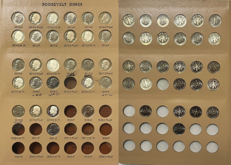 New Store Items 1946-2019 238 COIN ROOSEVELT DIME COMPLETE SET PROOFS/SILVER PROOFS, 96W, DANSCO