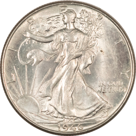 New Store Items 1946 LIBERTY WALKING HALF DOLLAR – UNCIRCULATED, CLAIMS TO CHOICE!
