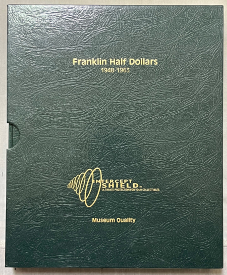 Franklin Halves 1948-1963D 35 COIN FRANKLIN HALF DOLLAR SET, INTERCEPT ALBUM, WHITE UNCIRCULATED