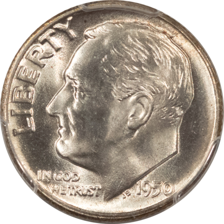 Dimes 1950 ROOSEVELT DIME – PCGS MS-66 FB, BLAST WHITE & FULL TORCH!
