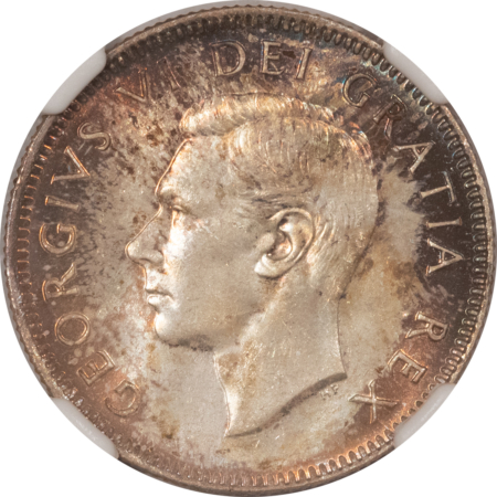 New Certified Coins CANADA 1950 TWENTY FIVE CENTS 25C, KM-44 – NGC MS-65, LOVELY GEM, GEORGE VI