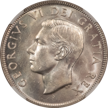New Certified Coins CANADA 1951 FIFTY CENTS KM-45 – NGC MS-64+, REFLECTIVE & PREMIUM QUALITY!