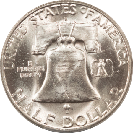 New Certified Coins 1952-S FRANKLIN HALF DOLLAR – PCGS MS-64 FBL, FRESH WHITE TOUGH IN FBL!