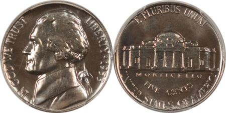 New Certified Coins 1953 5 COIN US SILVER PROOF SET – PCGS PR-67, SUPERB GEM MATCHED SET! RED CENT!