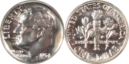 New Certified Coins 1954 5 COIN US SILVER PROOF SET – PCGS PR-67, SUPERB GEM WITH RED CENT!