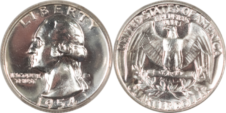 New Certified Coins 1954 5 COIN US SILVER PROOF SET – PCGS PR-67, SUPERB GEM WITH RED CENT!