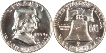 New Certified Coins 1954 5 COIN US SILVER PROOF SET – PCGS PR-67, SUPERB GEM WITH RED CENT!