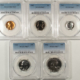 New Certified Coins 1963 5 COIN US SILVER PROOF SET – PCGS PR-67, MATCHED SUPERB GEM WITH RED CENT!
