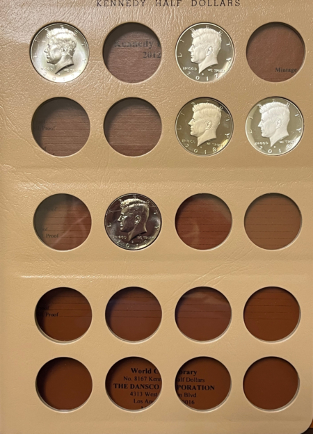 Kennedy Halves 1964-2015 184 COIN KENNEDY HALF DOLLAR SET + EXTRAS, GEM BU/PROOF/SMS W/ DANSCO