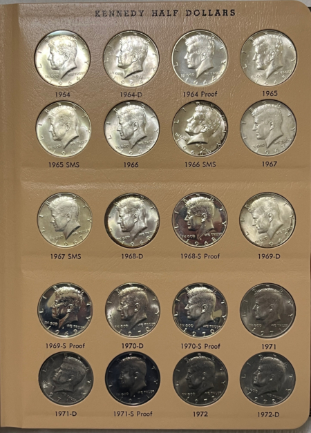 Kennedy Halves 1964-2015 184 COIN KENNEDY HALF DOLLAR SET + EXTRAS, GEM BU/PROOF/SMS W/ DANSCO