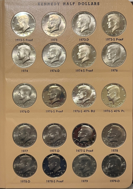 Kennedy Halves 1964-2015 184 COIN KENNEDY HALF DOLLAR SET + EXTRAS, GEM BU/PROOF/SMS W/ DANSCO