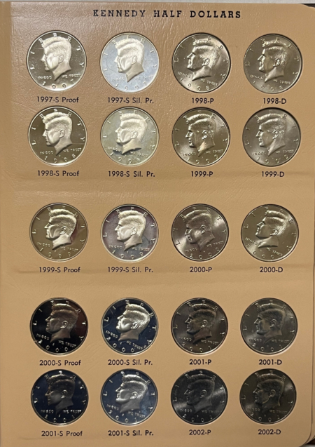 Kennedy Halves 1964-2015 184 COIN KENNEDY HALF DOLLAR SET + EXTRAS, GEM BU/PROOF/SMS W/ DANSCO
