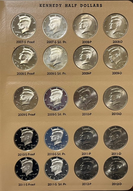 Kennedy Halves 1964-2015 184 COIN KENNEDY HALF DOLLAR SET + EXTRAS, GEM BU/PROOF/SMS W/ DANSCO
