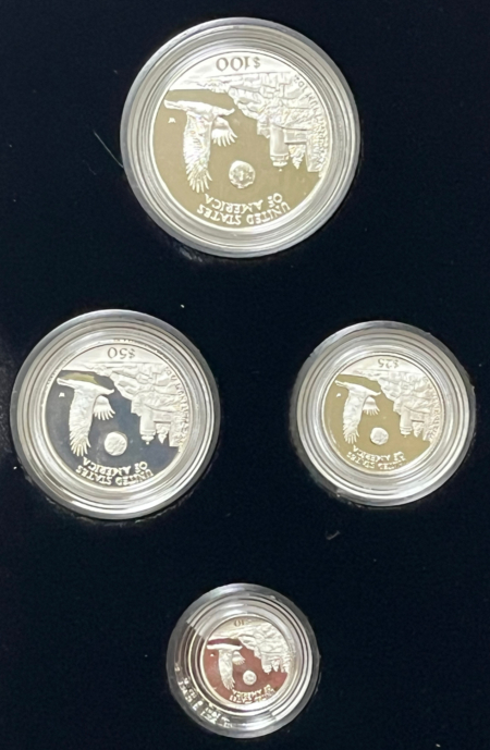 American Platinum Eagles 1998 PROOF PLATINUM AMERICAN EAGLE 4 COIN SET 1.85 OZ GEM PROOF OGP NO OUTER BOX
