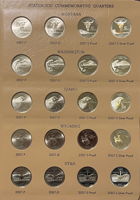 New Store Items 1999-08 P/D/S SILVER STATE QUARTER COMPLETE 200 COIN SET BU/PROOF/SILVER, DANSCO
