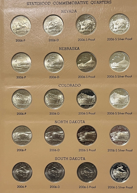 New Store Items 1999-08 P/D/S SILVER STATE QUARTER COMPLETE 200 COIN SET BU/PROOF/SILVER, DANSCO