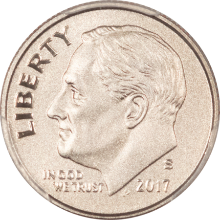 New Certified Coins 2017-S ROOSEVELT DIME – PCGS SP-70 FB 1ST DAY OF ISSUE, 1 OF 1,000, ENHANCED SET