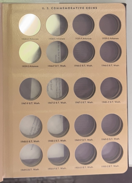 Early Commems DANSCO U.S. COMMEMORATIVE COINS VOL 1 & VOL 2, 4 PAGES EACH, PRISTINE, LIKE-NEW!