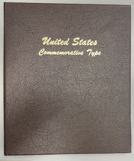 Early Commems DANSCO #7094 UNITED STATES COMEMORATIVE TYPE, 3 PG, 55 SLOT COIN ALBUM-PRISTINE!
