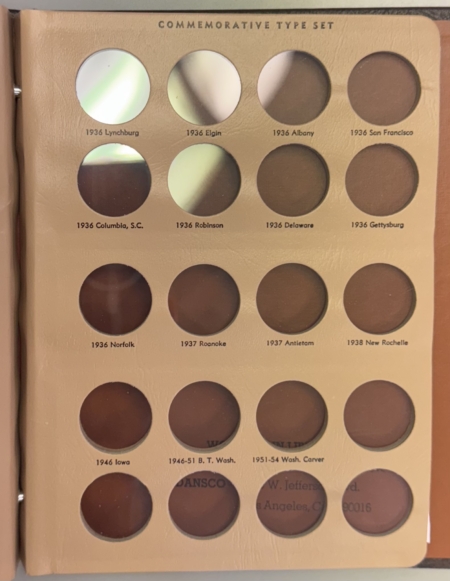 Early Commems DANSCO #7094 UNITED STATES COMEMORATIVE TYPE, 3 PG, 55 SLOT COIN ALBUM-PRISTINE!