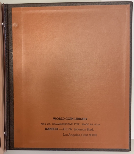 Early Commems DANSCO #7094 UNITED STATES COMEMORATIVE TYPE, 3 PG, 55 SLOT COIN ALBUM-PRISTINE!