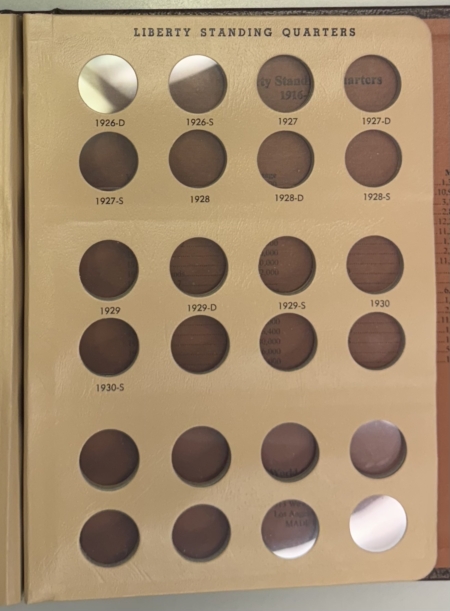 New Certified Coins DANSCO #7132 LIBERTY STANDING QUARTERS, 2 PAGES, VERY LIGHTLY USED & PRISTINE!