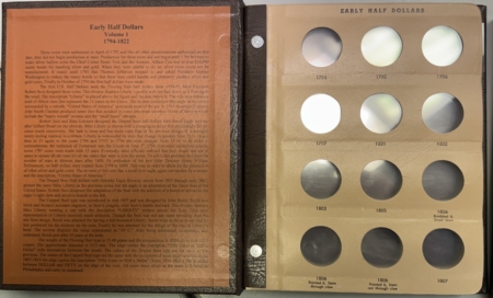 Early Halves 1794-1839 CAPPED BUST HALF DOLLAR DANSCO ALBUMS VOLUMES 1 & 2, #6151, USED, RARE