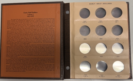 Early Halves 1794-1839 CAPPED BUST HALF DOLLAR DANSCO ALBUMS VOLUMES 1 & 2, #6151, USED, RARE