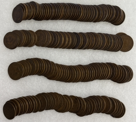 Indian 1890-1909 MIXED DATE INDIAN CENTS, WHOLESALE LOT OF 212, NICE BROWN GOOD/BETTER