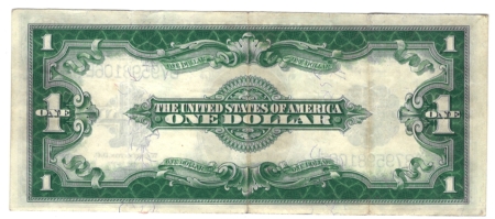 Large Silver Certificates 1923 $1 SILVER CERTIFICATE, FR-238, CHOICE VF; BRIGHT, NICE COLOR!