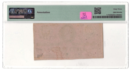 Confederate Notes 1864 50c CONFEDERATE STATES OF AMERICA, T-72, pp B, PMG CHOICE UNCIRCULATED 63!