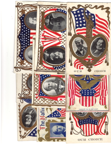 New Store Items 9 DIFFERENT 1908 BRYAN-KERN CAMPAIGN POSTCARDS-EXC OVERALL CONDITION & GRAPHIC!