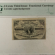 Fractional Currency 3 CENTS 3RD ISSUE FRACTIONAL CURRENCY FR#1226 LIGHT BACKGROUND – PMG VF-30