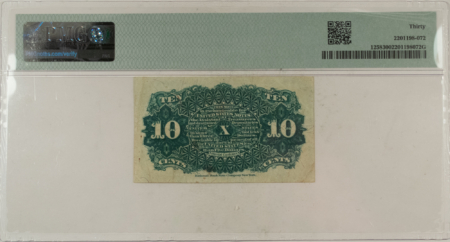 Fractional Currency 10 CENTS 4TH ISS FRACTIONAL CURRENCY FR#1258 ALLISON SPINNER 40MM SEAL PMG VF-30