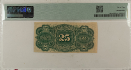 Fractional Currency 25 CENTS 4TH ISSUE FRACTIONAL CURRENCY FR#1301 ALLISON SPINNER – PMG CH/XF-45!