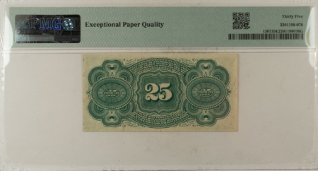 Fractional Currency 25 CENTS 4TH ISSUE FRACTIONAL CURRENCY FR#1307 ALLISON SPINNER PMG CH/VF-35 EPQ!