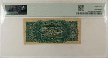 Fractional Currency 50 CENTS 4TH ISSUE FRACTIONAL CURRENCY FR#1374 ALLISON SPINNER – PMG CH/VF-35!