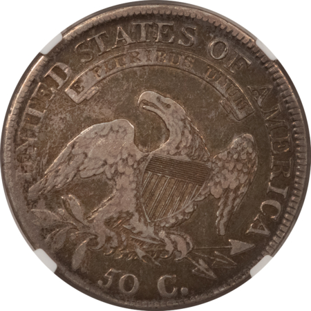 Early Halves 1811 CAPPED BUST HALF DOLLAR, SMALL 8 NGC VF DETAILS CLEANED, PRETTY OLD TONING!