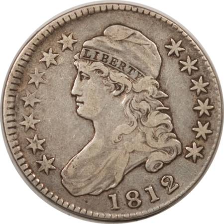 Early Halves 1812 CAPPED BUST HALF DOLLAR – PLEASING CIRCULATED EXAMPLE!